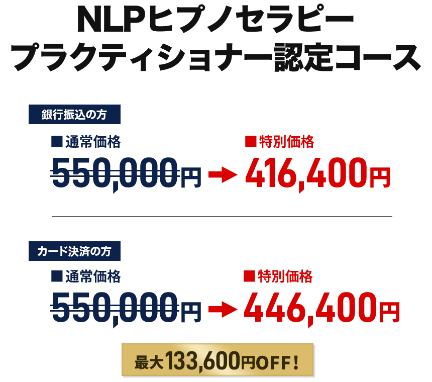  NLPヒプノセラピー プラクティショナー認定コース　映像購入者限定受付